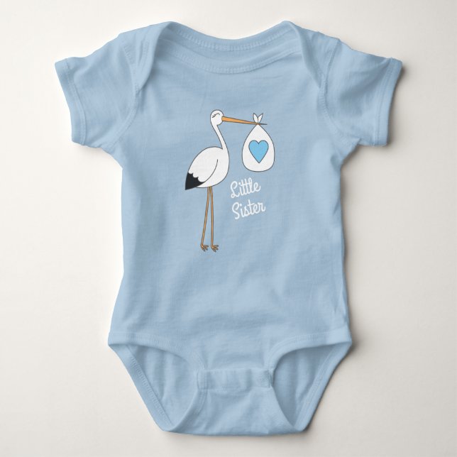 Body Baignoire de bébé cigogne bleu garçon (Devant)