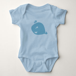 Body Baleine bleue mignonne et heureuse