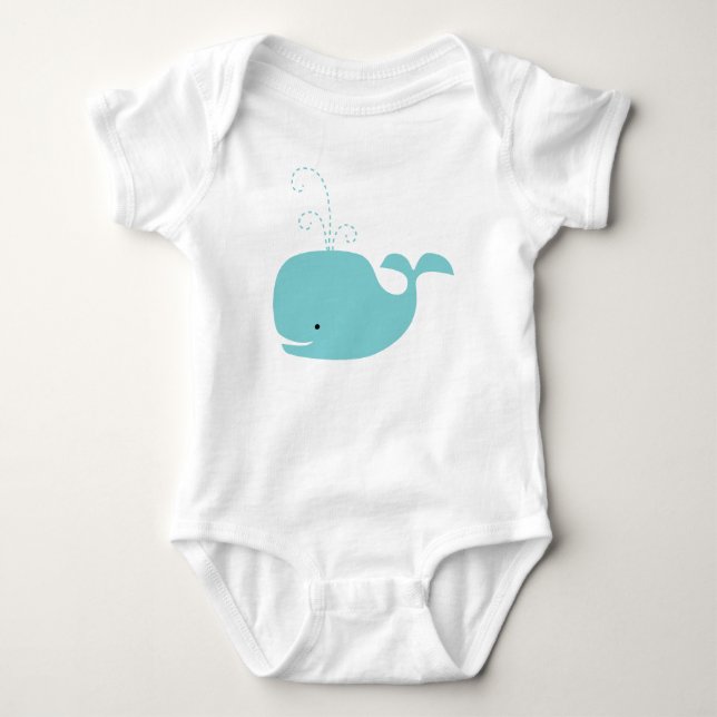 Body Baleine mignonne d'océan de bleus layette (Devant)