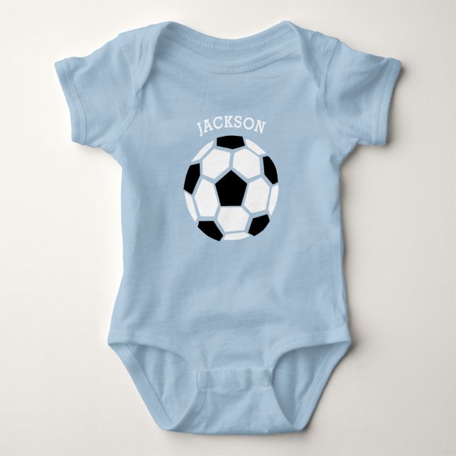 Body Balle de football mignonne bébé sports personnalis (Devant)