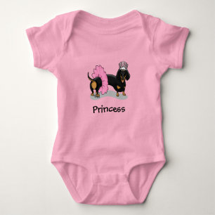Body Ballerine Danse Classique Princesse Teckel (noir e