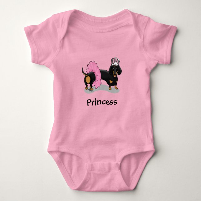 Body Ballerine Danse Classique Princesse Teckel (noir e (Devant)