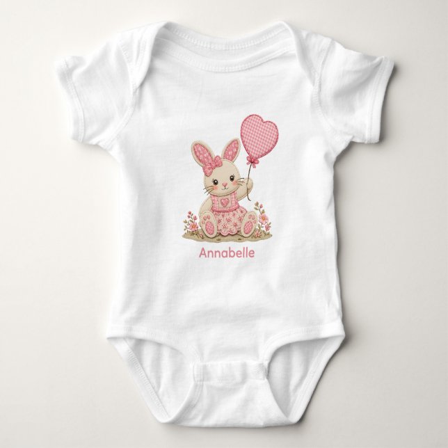 Body Ballon de lapin rose (Devant)
