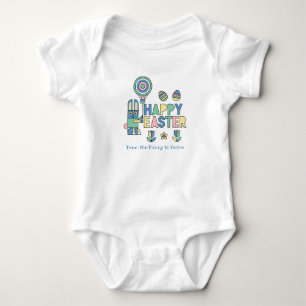 Body Ballon de Pâques Lapin Joyeux – Personnalisé Migno