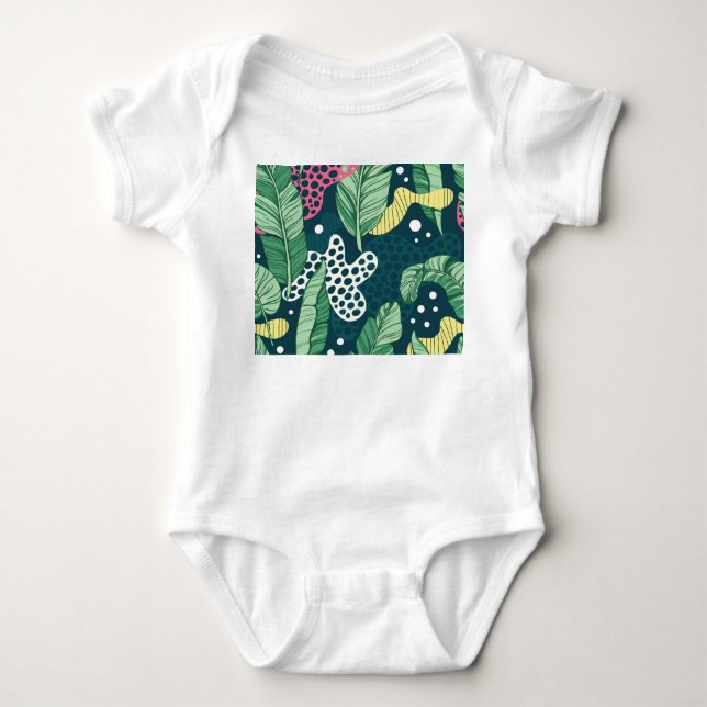Body Banana feuilles abstraits, couleurs tendance (Devant)