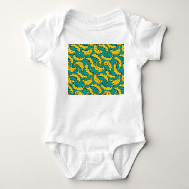 Body Banane jaune : Noir Vintage (Devant)