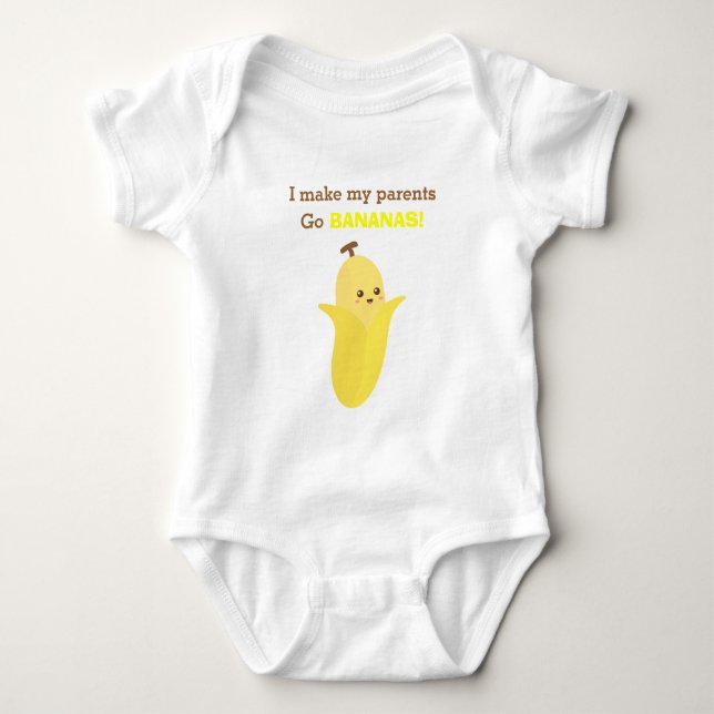 Body Bananes mignonnes et drôles, pour bébés (Devant)