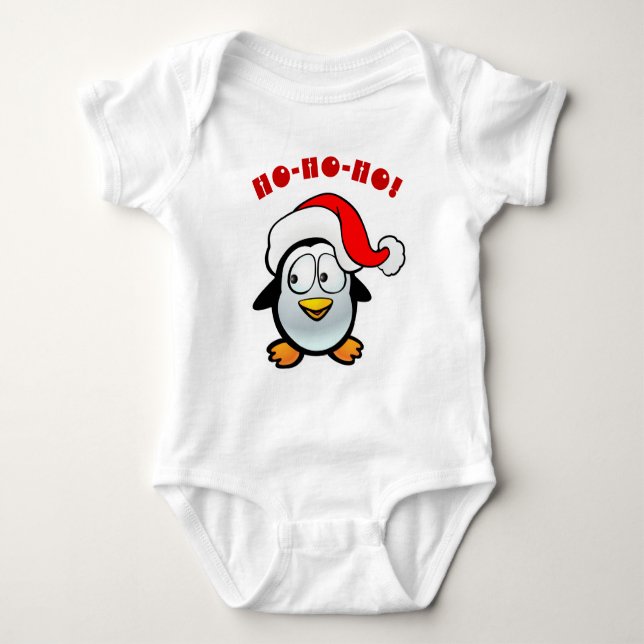 Body Bande dessinée mignonne de pingouin du père noël (Devant)