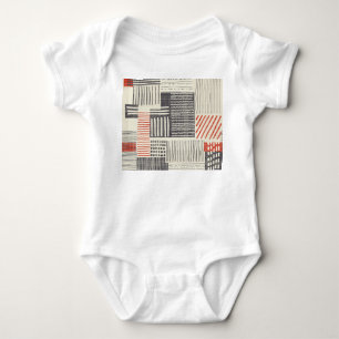 Body Bandes géométriques dessinées à la main, motif san