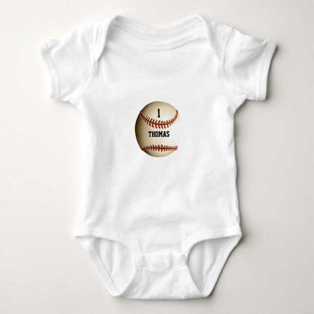 Body Baseball avec nom personnalisé (Devant)