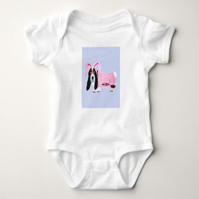 Body Basset Hound en costume de lapin (Devant)
