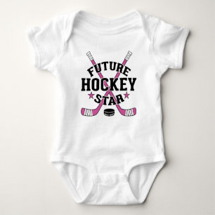 Body Bâtons de hockey rose étoile de demain Bébé fille