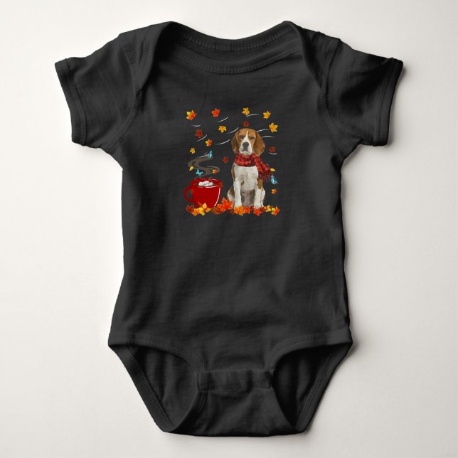 Body beagle dog fall chocolate autumn lover (Devant)