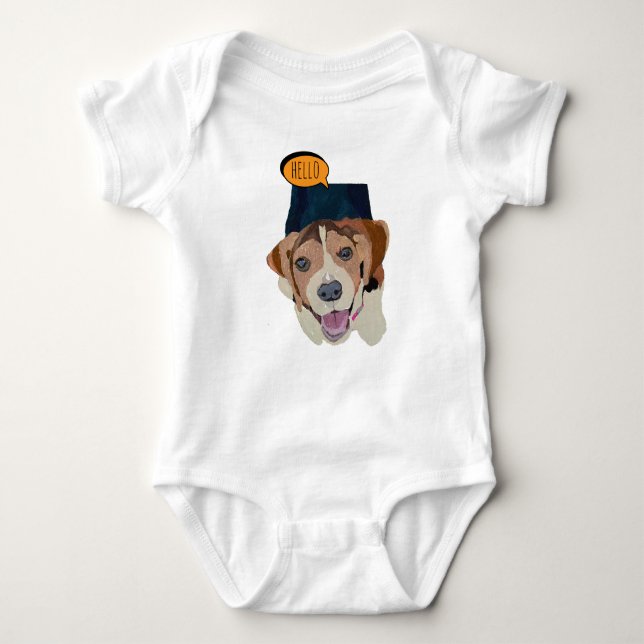 Body Beagle joyeux en croquis coloré (Devant)