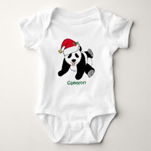 Body Bear de panda de Noël mignonne à Santa Hat Custo