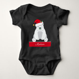 Body Bear polaire de Noël mignonne à Santa Hat Custom