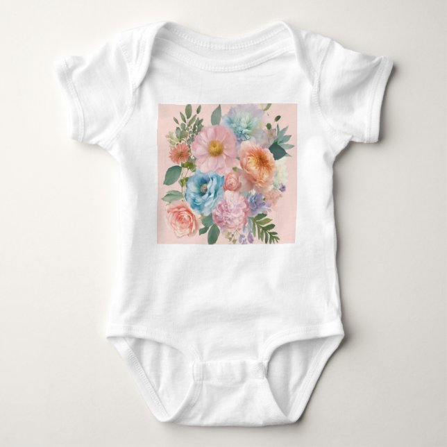 Body "Beauté florissante : Floral Design Baby Jersey" (Devant)