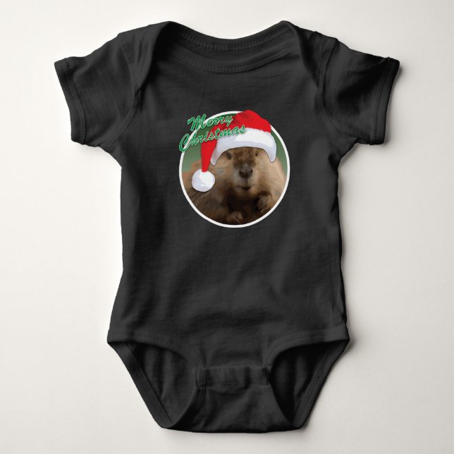 Body Beaver de Noël - Bodysuit de maillot de bébé Jerse (Devant)