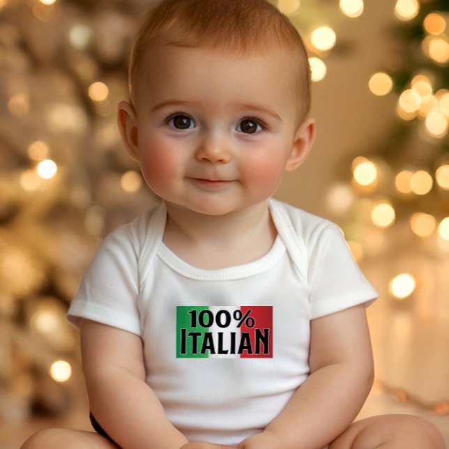 Body bébé 100% Italien - Fierté de l'héritage (100% Italian Baby Bodysuit for heritage pride and festival wear)