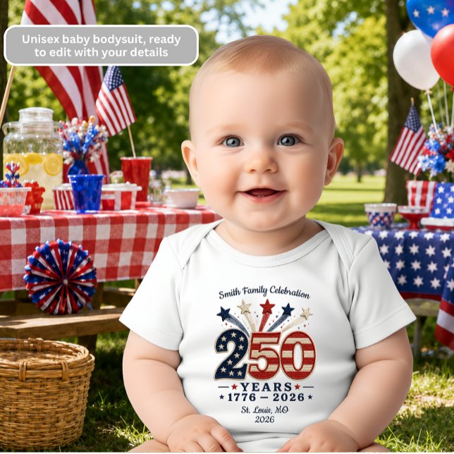 Body bébé 250 Ans Anniversaire Amérique (Créateur téléchargé)