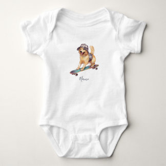 Body bébé à l'aquarelle Retriever doré