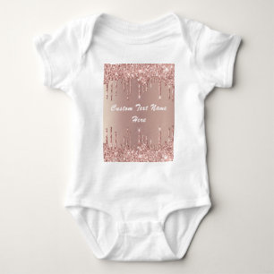 Body bébé à paillettes rose gold avec texte person