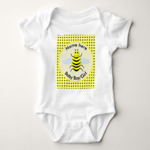 Body Bébé abeille jaune mignon neutre personnalisé