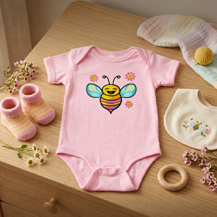 Body Bébé Abeille Mignonne et Souriante Kawaii avec des