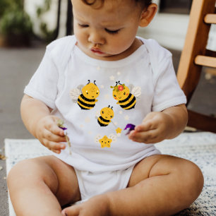 Body Bébé Abeilles de miel Étoiles jaunes   Bodysuit bé