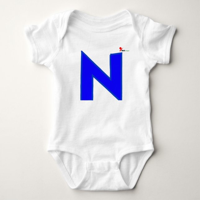 Body bébé adorable avec un design à lettre simple (Devant)