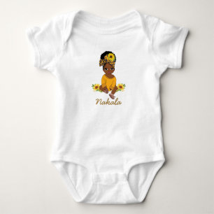Body Bébé Africain Américain mignonne Fleur de soleil F