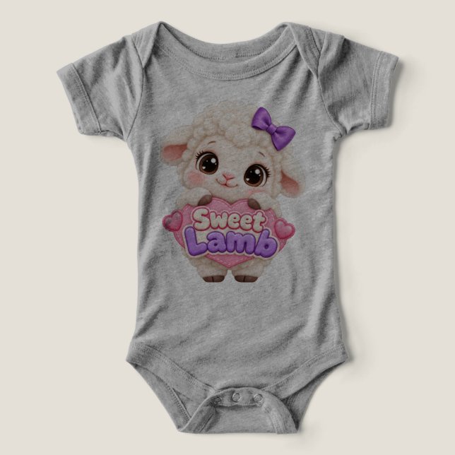 Body bébé agneau doux (Design Recto)