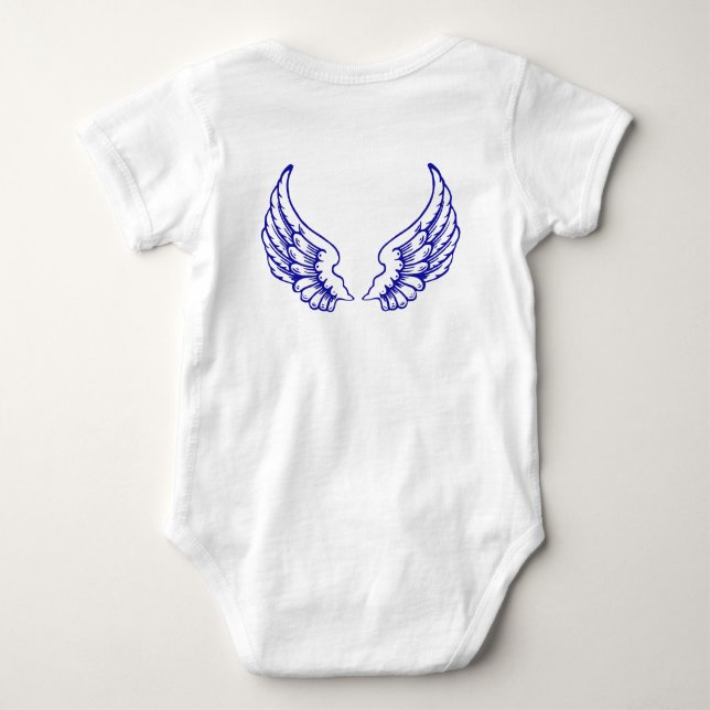 Body bébé ailes d'ange bleu (Dos)