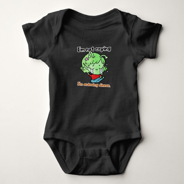 Body Bébé Alien Pleurnicheur et Drôle "Commande le Dîne (Devant)