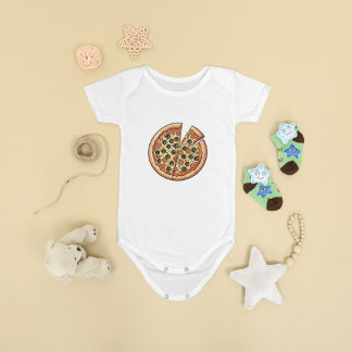 Body bébé amateur de pizza adorable