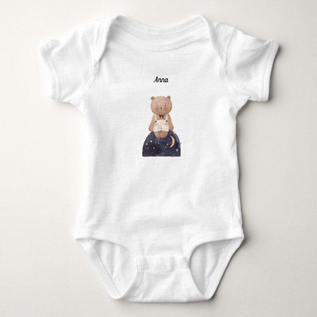 Body bébé - Amoureux de Teddy (Devant)