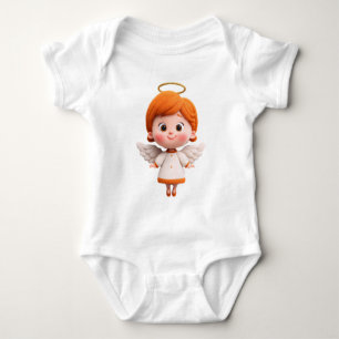 Body Bébé Ange – Joli Ange de Dessin Animé avec Halo po