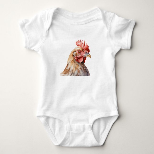 Body bébé animal de ferme mignon coq (Devant)