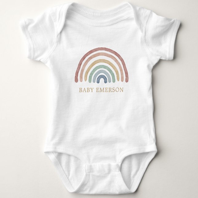 Body Bébé Arc-en-ciel Bohème (Cute Boho Rainbow Baby Shower Baby Bodysuit by Painted Paperie
)