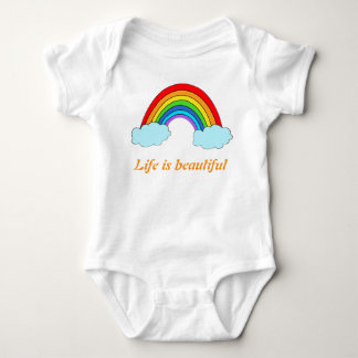 Body bébé arc-en-ciel personnalisé | Nom personnal