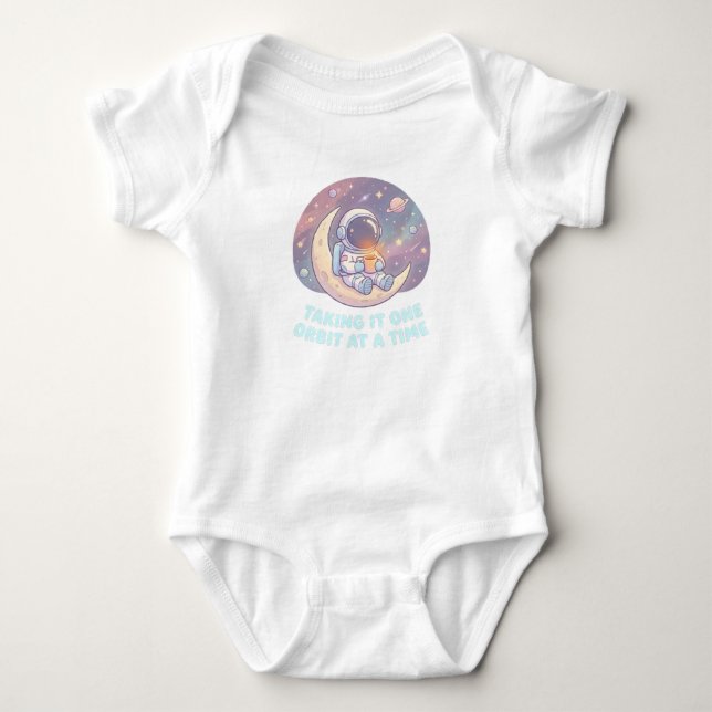 Body bébé astronaute cosy – Bébé de l'espace migno (Devant)