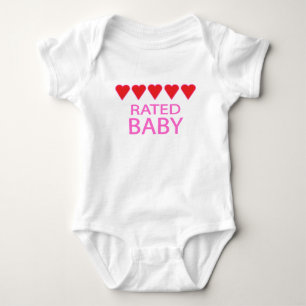 Body Bébé aux cinq coeurs