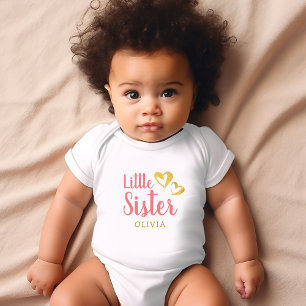 Body bébé avec monogramme du nom de la petite sœur