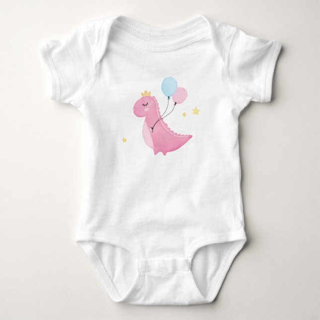Body bébé avec motifs enfantins rose (Devant)