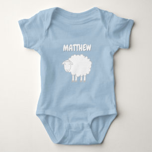 Body bébé avec mouton animé mignon en laine