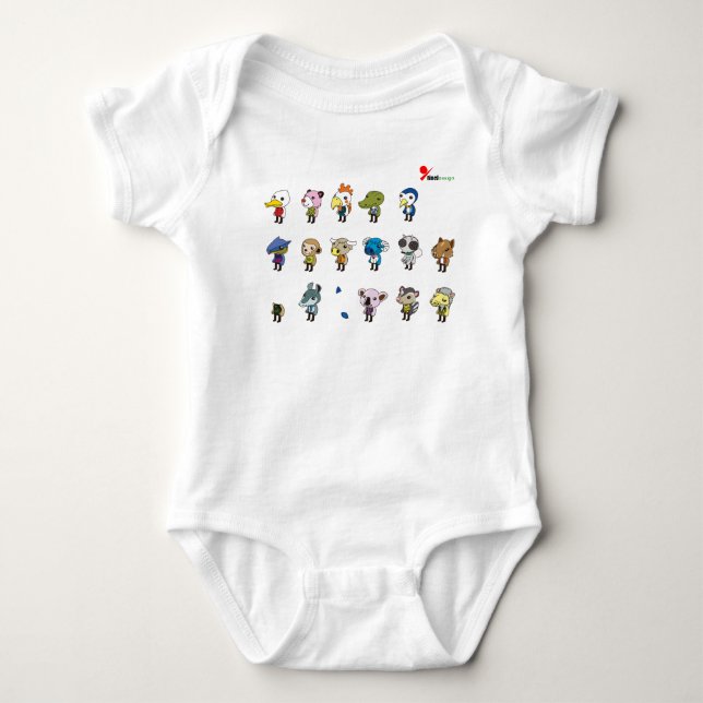 Body bébé avec un design de personnage mignon – Ad (Devant)