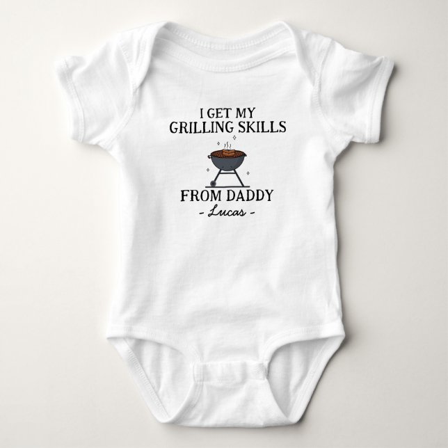 Body Bébé BBQ J'ai Mes Compétences de Gril de Papa (Devant)