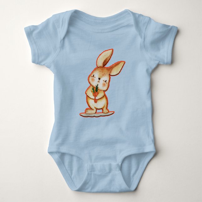 Body Bébé Bébé Bleu Unisex de Pâques (Devant)