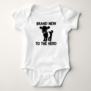 Body Bébé Beltie éleveur de vache Belted Galloway nouve
