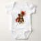 Body bébé blanc avec nounours et fleurs cerisier